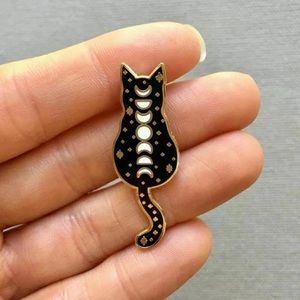 Cat Moon Phases Enamel Pin